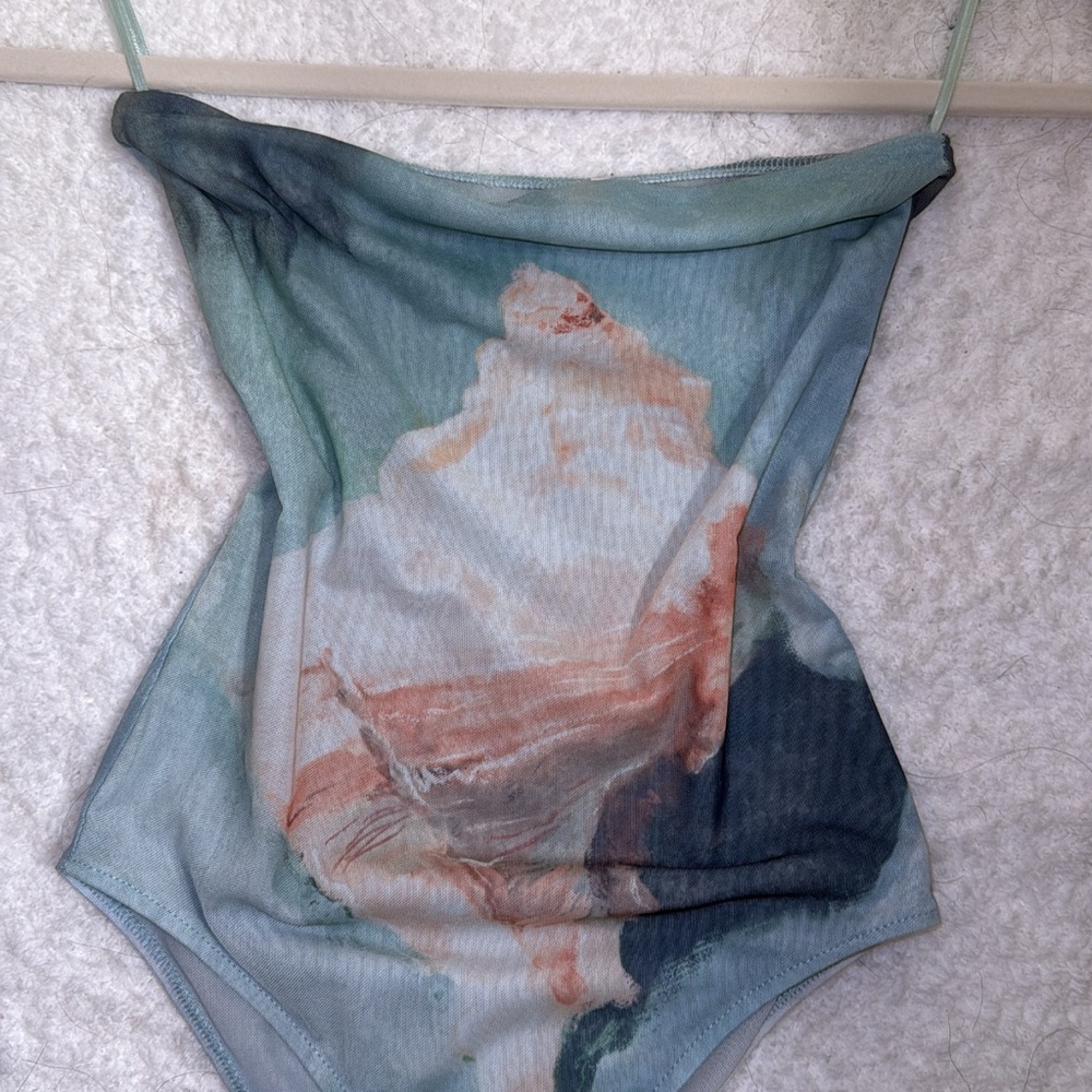 Zara Multicolor Abstract Bodysuit